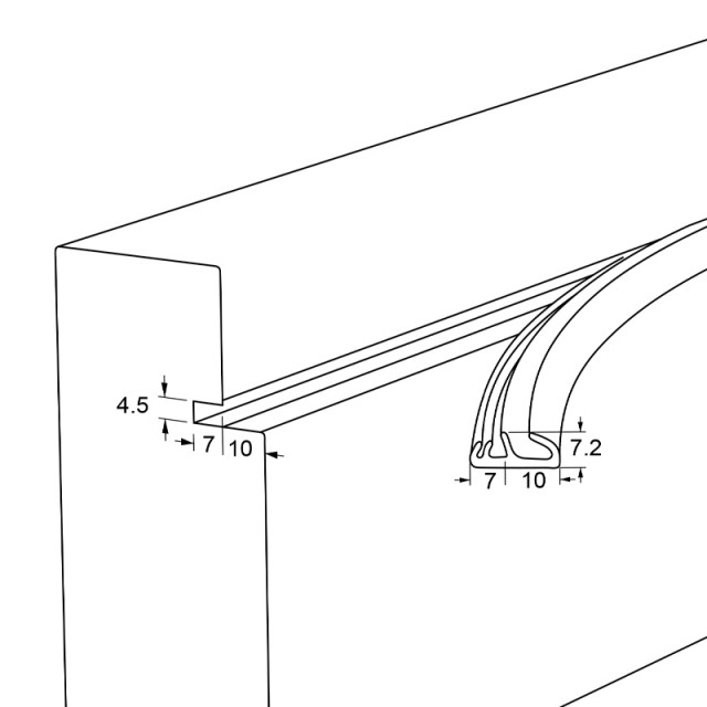 BROWN SPARE RUBBER FOR DRAUGHT EXCLUDER